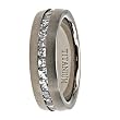 Titanium Rings with CZ and matte polish- Sizes: 05-11/Width: 7mm Titanium Rings with CZ and matte polish- Sizes: 05-11/Width: 7mm