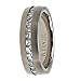 Titanium Rings with CZ and matte polish- Sizes: 05-11/Width: 7mm