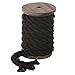 Ravenox Fms Natural Twisted Cotton Rope | (Black)(1/2 Inch x 50 Feet) | Made in USA | Strong Triple-Strand Rope for Sports, Decor, Pet Toys, Crafts, Macrame & Indoor Outdoor Use