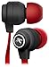 Sentey LS-4105 In-ear Headphones with Mic, Black/Red