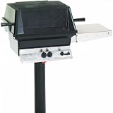PGS Gas Grills A40 Cast Aluminum Propane Gas Grill On In-Ground Post