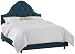 Skyline Furniture Velvet Queen Tufted High Arched Bed, Peacock
