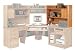 Kathy Ireland Home by Martin Furniture Waterfall Right Hand Facing Desk Hutch with One Door