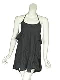 MASON Back Ruffle Halter Dress in Charcoal