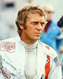 STEVE MCQUEEN AS MICHAEL DELANEY FROM LE MANS - Licensed Photo - Professional Photographic Print - Picture SIZE 10x8 (25x20cm)