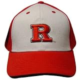 NCAA RUTGERS SCARLET KNIGHTS RED WHITE CAP HAT FLEX FIT
