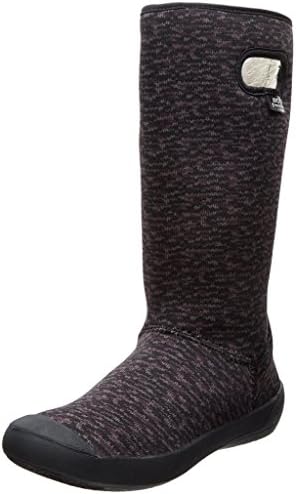Bogs Women's Summit Knit Waterproof Insulated Boot, Black/Grey,9 M US