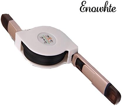 Enowhte 1pcs Retractable Metal Dual USB to Micro USB and Lightning Adapter Charger Data Cable Lightning to USB Sync Charging Cable for Android Samsung S5/S6 iPhone 5/5s 6/6 plus and Ipad (Metal Black)