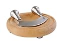 T&G Good Houskeeping Round Hachoir Board in FSC Oiled Beech with Mezzaluna Blade in Stainless Steel