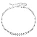 MoYoTo Women's Stylish Sexy Rhinestone Body Belly Chain Waist Chain Belt For Dress (Sliver)