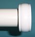 End Cap Finial in White for a 1-3/8" dowel rod - 2/pack [CAPITOL CITY LUMBER]