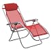 Sporting Goods : Pacific Outdoors La Chaise Folding Recliner- Red Mesh with White Frame