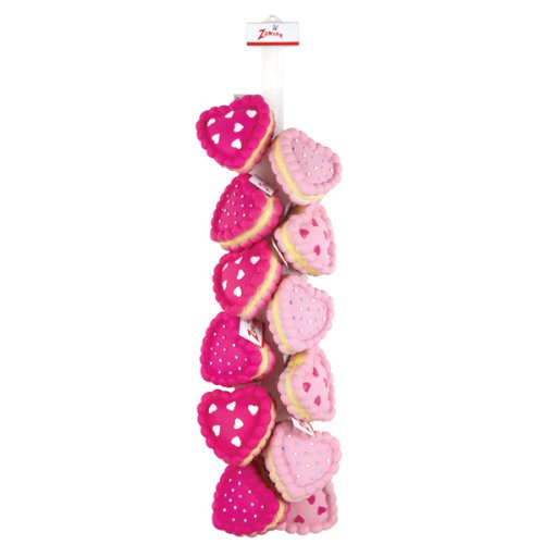 More image Zanies Sugar Pie Latex Dog Toy Clip Strip, 4-Inch, 2-Pack