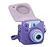 CAIUL Compatible Mini 8 Camera Case Bag with Soft PU Leather Material for Fujifilm Instax Mini 8 8+ 9 Film Camera (Purple)