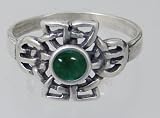 Sterling Silver Celtic Knot Ring with Genuine Stone Accent [Jewelry]