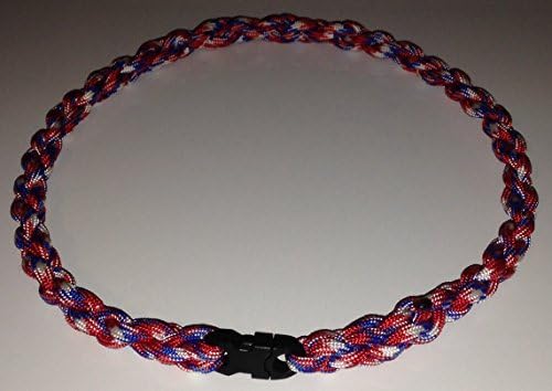 Paracord Survival Necklace Patriotic (X-Large 24 inches)