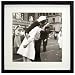 New York War's End Kiss Framed Matted Print 16 x 16