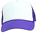 DALIX Two Tone Trucker Cap in Purple and White Hat