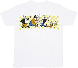 Popeye Characters Marching White T-shirt Tee