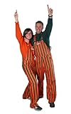 Red Orange/Green Game Bibs Overalls