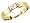 Diamond Solitaire Ring: Yellow Gold 1/10 (ctw) Promise Ring, Size 4.5