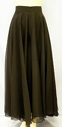 Ankle Length Chiffon Skirt in Black