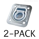 D-Ring Recessed Tiedowns 6,000 lb. Capacity Square Holes - 2 Pack by D-Rings Tiedown Attachments - 02 Pack
