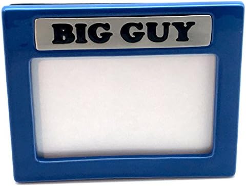 Ceramic "Big Guy" Photo Frame in Bright Blue - Perfect for Guy of any Age - Holds 4" X 6" Photo
