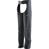 Z1R Marauder Chaps Men's Leather Cruiser Motorcycle Pants - Black