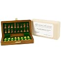 Sheesham & Boxwood  7 inch Magnetic mini inlaid chess set