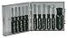 Xcelite PS121MM 11 Piece Compact Convertible Nutdriver Set with Clear Plastic Case, Black Handles