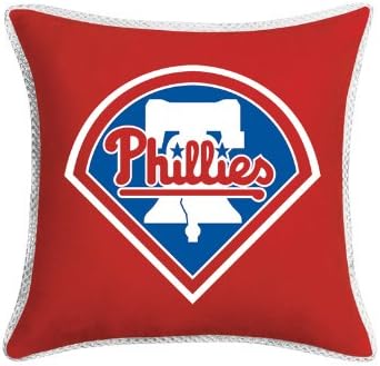 Best Quality Sidelines Pillow - Philadelphia Phillies MLB /Color Bright Red Size 18 X 18