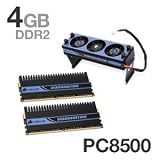 Corsair TWIN2X4096-8500C5DF Dominator 4GB 2 X 2GB PC2-8500 1066MHz 240-Pin DDR2 CL5 Dual Channel Desktop Memory - Fan Included