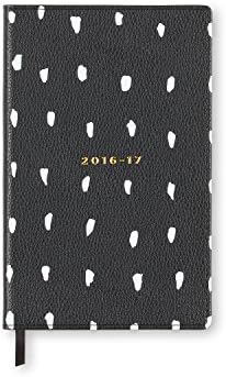 Ashley G for Blue Sky "Black Pebble" 5 x 8 Weekly/Monthly Padded Planner, Academic Year Jul 2016 - Jun 2017