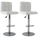 2x Polster Barsessel / Barhocker, weiß