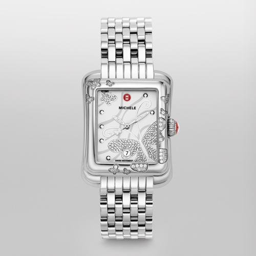 MICHELE Extreme Butterfly Diamond Stainless Steel Bracelet