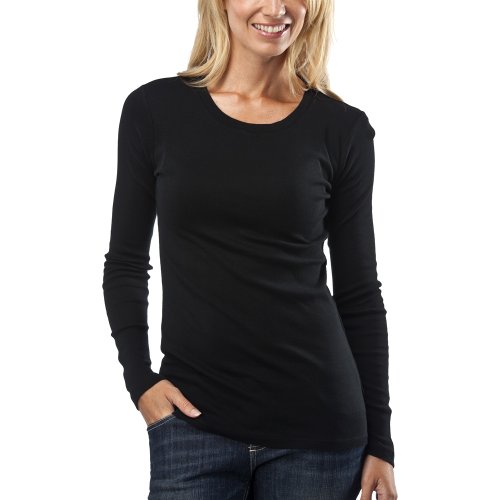 Merona® Women's Ultimate Long Sleeve Tee - Black XXL