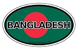 Bangladesh Bangladeshi Flag Car Bumper Sticker Decal Oval