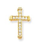 14k AA Diamond Cross Pendant
