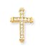 14k AA Diamond Cross Pendant