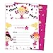 Cheerleading 2 Happy Birthday Invitations Invite Cards (25 Count) With Envelopes & Seal Stickers Vinyl Girls Kids Party