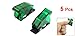 uxcell® 5 Pcs 12mm Mount Dia. Transparent Green Safety Flip Cover for Toggle Switch