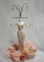 Victorian Long Fishtail Dress Pink Jewelry Holder