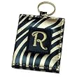 Monogram Letter R Keychain with Mirror