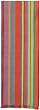 Durable Hand Woven 100% Cotton Colorful Orange and Blue Striped Table Runners 12x72 Inches Set of Two