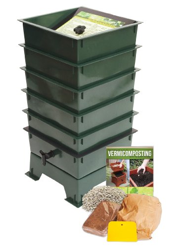 Worm Factory DS5GT 5-Tray Worm Composter, Green