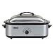 Nesco 4818-25PR 18-Quart Professional Roaster Oven, Stainless Steel Base and Lid, Porcelain Cookwell
