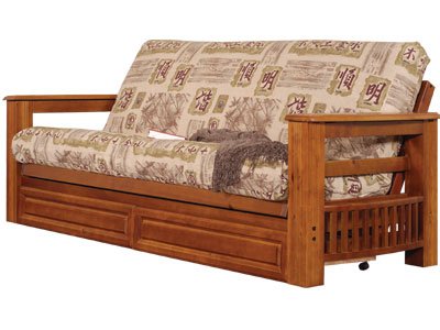 Kitchen: Cottage Futon 80957212173F Durango Select Hardwood Full Size Futon Frame   Honey Finish   Mattress sold seperately