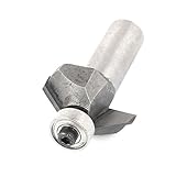 uxcell 面取りルータービット　切削工具　45度　ストレート　シャンク　木工　シルバートーン