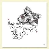 thank you for being our flower girl, Handmade Wedding Card